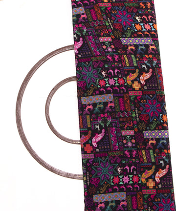 Multi Colour Abstract Digital Print Muslin Fabric